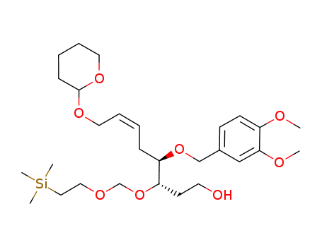 6-Octen-1-ol,
4-[(3,4-dimethoxyphenyl)methoxy]-8-[(tetrahydro-2H-pyran-2-yl)oxy]-3-[[
2-(trimethylsilyl)ethoxy]methoxy]-, (3S,4R,6Z)-