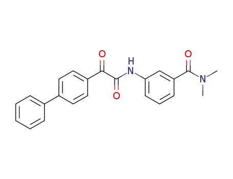 Molecular Structure of 1613439-81-8 (N-(3-(N,N-dimethylaminocarbonylphenyl))-2-oxo-2-(4-phenylphenyl)acetamide)