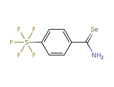 Molecular Structure of 1597437-97-2 (4-pentafluorosulfanylbenzoselenoamide)