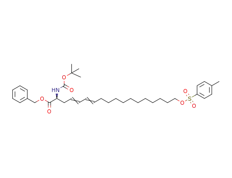 benzyl (2S)-2-[(tert-butoxycarbonyl)amino]-18-{[(4-methylphenyl)sulfonyl]oxy}octadeca-4,6-dienoate