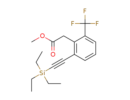 methyl 2-(2-((triethylsilyl)ethynyl)-6-(trifluoromethyl)phenyl)acetate