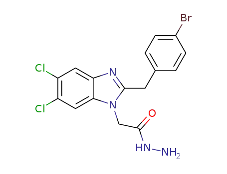 2-[5,6-dichloro-2-(4-bromobenzyl)-1H-benzimidazole-1-yl]acetohydrazide