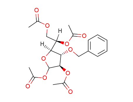 Acetic acid (3R,4S,5S)-2-acetoxy-4-benzyloxy-5-((R)-1,2-diacetoxy-ethyl)-tetrahydro-furan-3-yl ester
