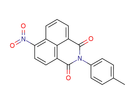Molecular Structure of 129-23-7 (N-(4-methylphenyl)-4-nitronaphthalene-1,8-dicarboximide)