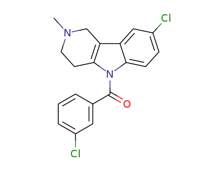 Molecular Structure of 1566527-77-2 ((8-chloro-2-methyl-3,4-dihydro-1H-pyrido[4,3-b]indol-5(2H)-yl)(3-chlorophenyl)methanone)