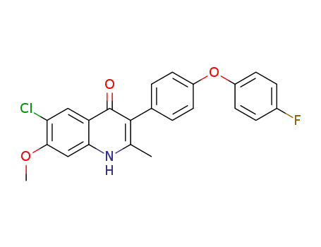 6-chloro-3-(4-(4-fluorophenoxy)phenyl)-7-methoxy-2-methylquinolin-4(1H)-one
