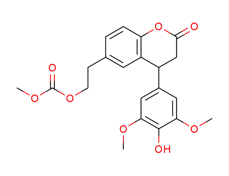 2-[4-(4-hydroxy-3,5-dimethoxyphenyl)-2-oxochroman-6-yl]ethyl methyl carbonate