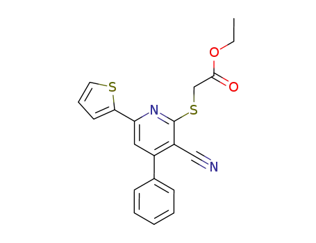 Acetic acid, [[3-cyano-4-phenyl-6-(2-thienyl)-2-pyridinyl]thio]-, ethyl ester