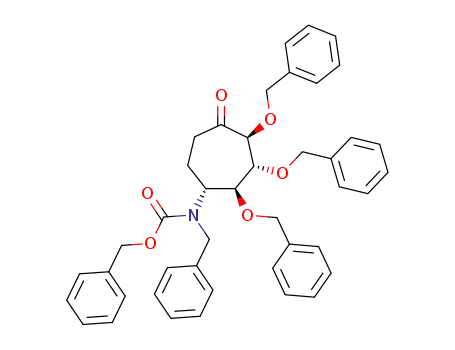 (2S,3R,4S,5R)-5-[N-benzyl-N-(benzyloxycarbonyl)amino]-2,3,4-tris(benzyloxy)cycloheptanone