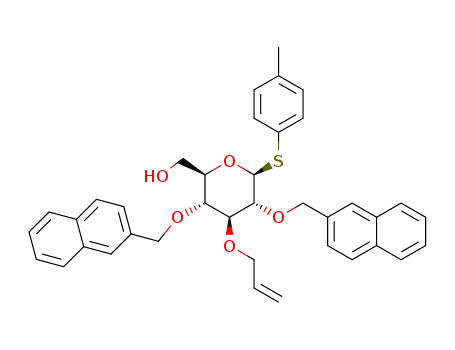 p-tolyl 3-O-allyl-2,4-di-O-(2-napthyl)methyl-1-thio-β-D-glucopyranoside