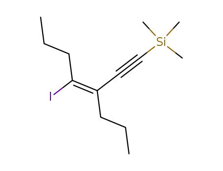 Molecular Structure of 500791-55-9 (Silane, [(3E)-4-iodo-3-propyl-3-hepten-1-ynyl]trimethyl-)
