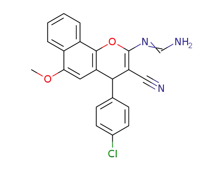 2-aminomethyleneamino-4-(4-chlorophenyl)-6-methoxy-4H-benzo[h]chromene-3-carbonitrile
