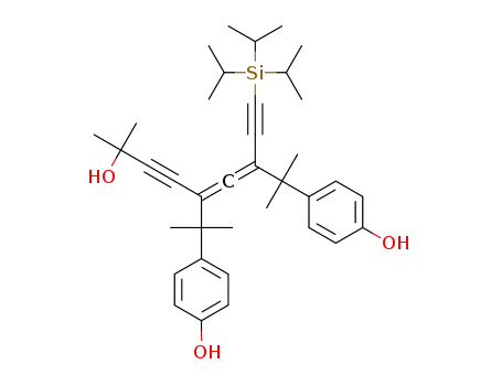 (M/P)-(±)-2-methyl-5,7-bis[2-(4-hydroxyphenyl)isopropyl]-9-(triisopropylsilyl)nona-5,6-dien-3,8-diyn-2-ol