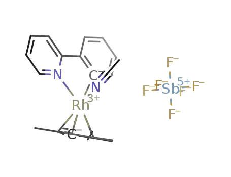C<sub>23</sub>H<sub>26</sub>N<sub>2</sub>Rh<sup>(1+)</sup>*F<sub>6</sub>Sb<sup>(1-)</sup>