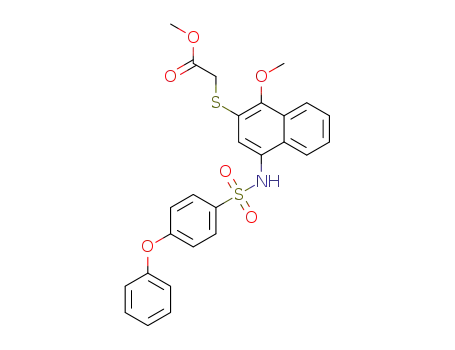 methyl 2-((1-methoxy-4-(4-phenoxyphenylsulfonamido)-naphthalen-2-yl)thio)acetate