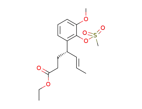 (S,E)-4-(3-methoxy-2-((methylsulfonyl)oxy)phenyl)hept-5-enoic acid ethyl ester