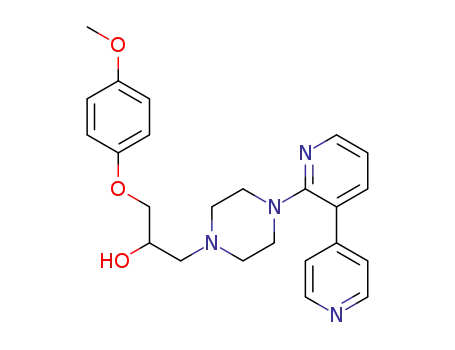 1-(4-methoxyphenoxy)-3-[4-[3-(4-pyridyl)-2-pyridyl]piperazin-1-yl]propan-2-ol