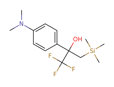 Molecular Structure of 1541177-43-8 (2-(4-(dimethylamino)phenyl)-1,1,1-trifluoro-3-(trimethylsilyl)-propan-2-ol)