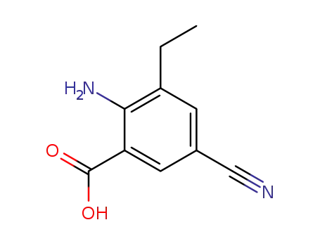 벤조산, 2-아미노-5-시아노-3-에틸-(9CI)