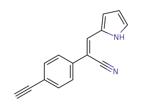 Molecular Structure of 1630828-63-5 ((Z)-2-(4-ethynylphenyl)-3-(1H-pyrrol-2-yl)acrylonitrile)