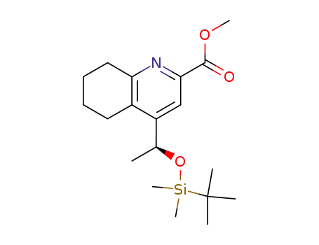Molecular Structure of 459216-48-9 (2-Quinolinecarboxylic acid,
4-[(1S)-1-[[(1,1-dimethylethyl)dimethylsilyl]oxy]ethyl]-5,6,7,8-tetrahydro-,
methyl ester)