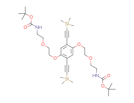 tert-butyl 2,2'-(2,2'-(2,5-bis[(trimethylsilyl)ethynyl]-1,4-phenylene)bis(oxy)bis(ethane-2,1-diyl))bis(oxy)bis(ethane-2,1-diyl)dicarbamate