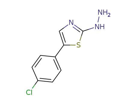Molecular Structure of 575838-87-8 (2(3H)-Thiazolone, 5-(4-chlorophenyl)-, hydrazone)