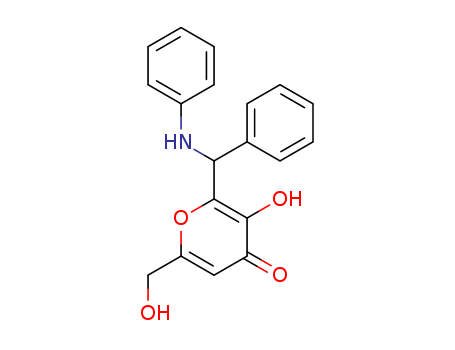 4H-Pyran-4-one,3-hydroxy-6-(hydroxymethyl)-2-[phenyl(phenylamino)methyl]- cas  6290-96-6