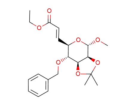 ethyl (methyl 4-O-benzyl-2,3-O-isopropylidene-6,7-dideoxy-α-D-manno-octo-6E-enopyranosid)uronate