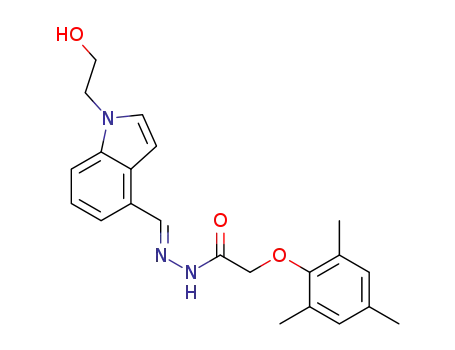 (E)-N’-((1-(2-hydroxyethyl)-1H-indol-4-yl)methylene)-2-(mesityloxy)acetohydrazide