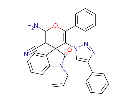 1-allyl-2'-amino-2-oxo-6'-phenyl-5'-(4-phenyl-1H-1,2,3-triazol-1-yl)spiro[indoline-3,4'-pyran]-3'-carbonitrile