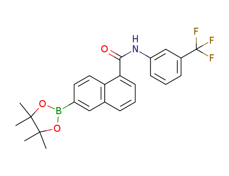 6-(4,4,5,5-tetramethyl-1,3,2-dioxaborolan-2-yl)-N-(3-(trifluoromethyl)phenyl)-1-naphthalenecarboxamide