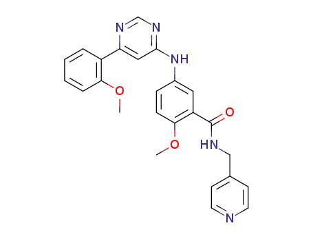2-methoxy-5-(6-(2-methoxyphenyl)pyrimidin-4-ylamino)-N-(pyridin-4-ylmethyl)benzamide