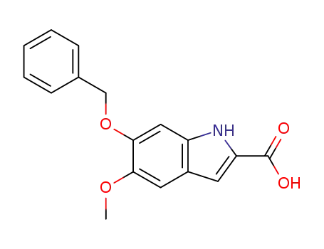 Molecular Structure of 2495-92-3 (6-BENZYLOXY-5-METHOXYINDOLE-2-CARBOXYLIC ACID)