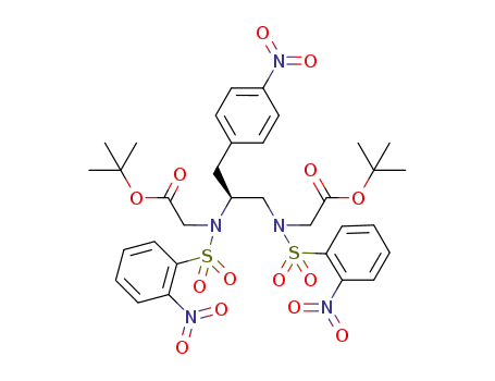 N,N'-(2-nitrobenzenesulfonamide)-N,N'-[(tert-butoxycarbonyl)methyl]-1-(p-nitrobenzyl)-1,2-diaminoethane