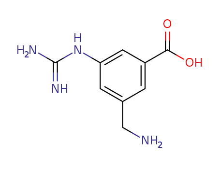 Molecular Structure of 845777-83-5 (Benzoic acid, 3-[(aminoiminomethyl)amino]-5-(aminomethyl)-)