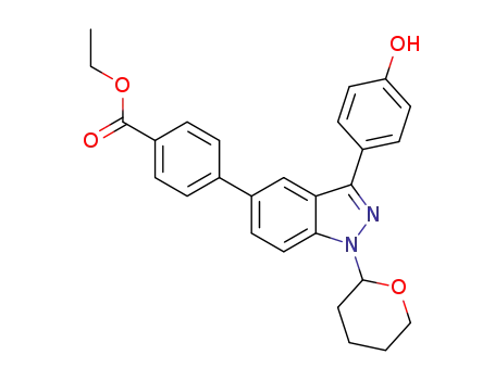 ethyl 4-(3-(4-hydroxyphenyl)-1-(tetrahydro-2H-pyran-2-yl)-1H-indazol-5-yl) benzoate