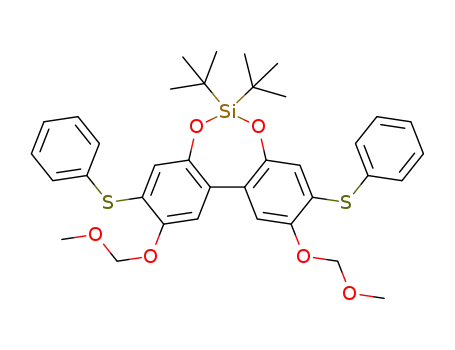6,6-di-tert-butyl-2,10-bis(methoxymethoxy)-3,9-bis(phenylthio)dibenzo[d,f][1,3,2]dioxasilepine