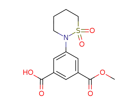1,3-Benzenedicarboxylic acid,
5-(tetrahydro-1,1-dioxido-2H-1,2-thiazin-2-yl)-, monomethyl ester