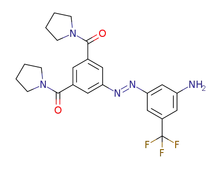 (E)-(5-((3-amino-5-(trifluoromethyl)phenyl)diazenyl)-1,3-phenylene)bis(pyrrolidin-1-ylmethanone)