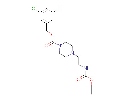 3,5-Dichlorobenzyl 4-(2-((tert-butoxycarbonyl)amino)ethyl)piperazine-1-carboxylate