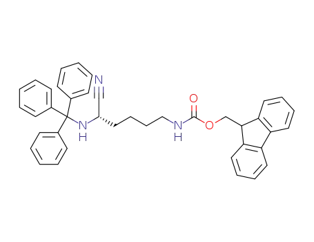 9H-fluoren-9-ylmethyl N-[(5S)-5-cyano-5-(tritylamino)pentyl]carbamate
