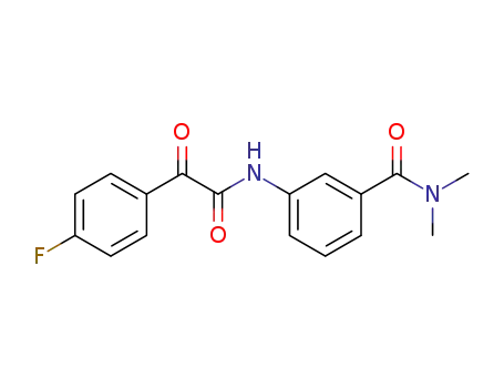2-(4-fluorophenyl)-N-(3-(N,N-dimethylaminocarbonylphenyl))-2-oxoacetamide