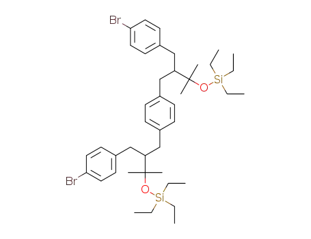 1,4-bis(2-(4-bromobenzyl)-3-methyl-3-((triethylsilyl)oxy)butyl)benzene