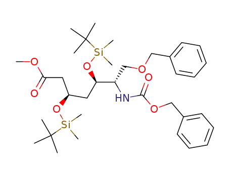 (3R,5R,6S)-7-benzyloxy-6-benzyloxycarbonylamino-3,5-bis(tert-butyl-dimethylsilanyloxy)-heptanoic acid methyl ester