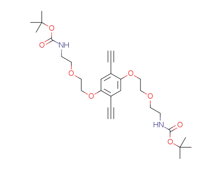 tert-butyl 2,2'-(2,2'-(2,5-diethynyl-1,4-phenylene)bis(oxy)bis(ethane-2,1-diyl))bis(oxy)bis(ethane-2,1-diyl)dicarbamate