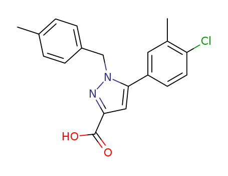 1H-Pyrazole-3-carboxylicacid, 5-(4-chloro-3-methylphenyl)-1-[(4-methylphenyl)methyl]-