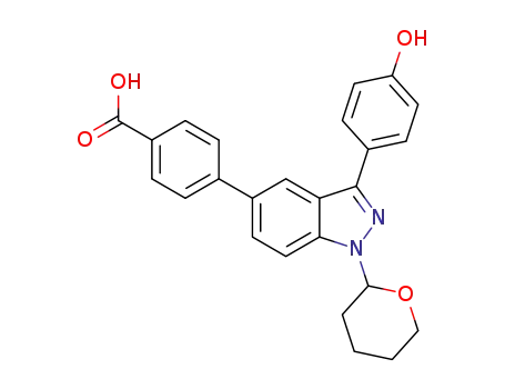 4-(3-(4-hydroxyphenyl)-1-(tetrahydro-2H-pyran-2-yl)-1H-indazol-5-yl) benzoic acid