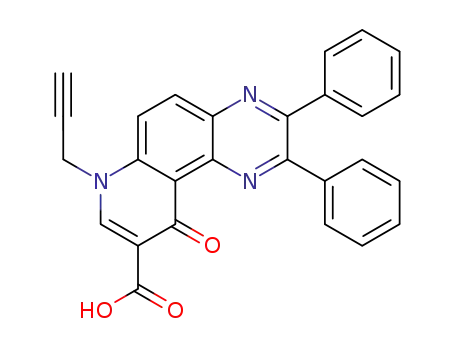 10-oxo-2,3-diphenyl-7-(prop-2-ynyl)-7,10-dihydropyrido[3,2-f]quinoxaline-9-carboxylic acid