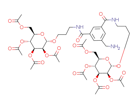 Acetic acid (2R,3R,4S,5S,6S)-3,5-diacetoxy-2-acetoxymethyl-6-(3-{3-aminomethyl-5-[3-((2S,3S,4S,5R,6R)-3,4,5-triacetoxy-6-acetoxymethyl-tetrahydro-pyran-2-yloxy)-propylcarbamoyl]-benzoylamino}-propoxy)-tetrahydro-pyran-4-yl ester